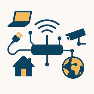 dessin d'un réseau informatique